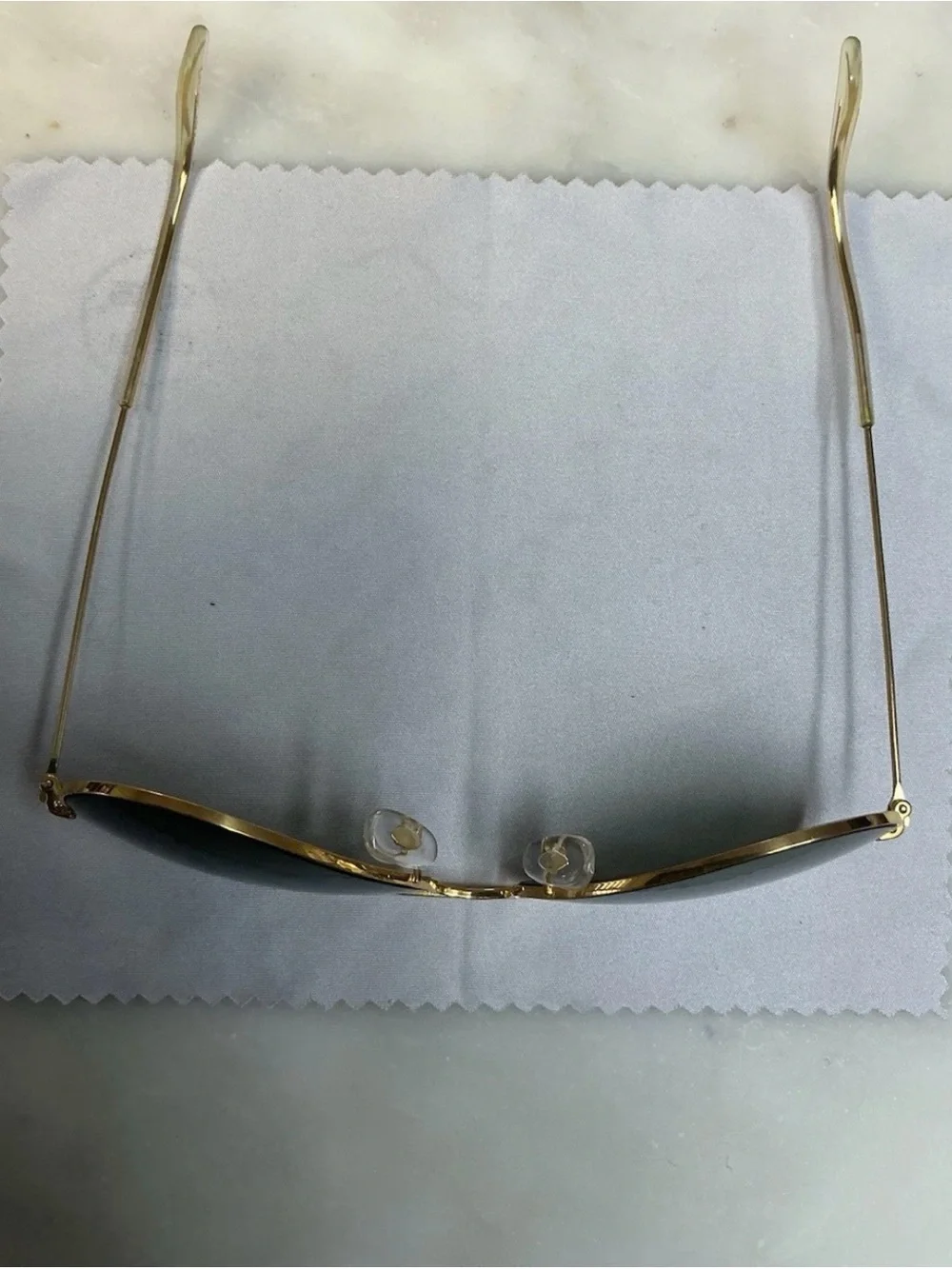 Ray-Ban Men Aviator Sunglasses Gold Metal Frame Green Tinted Glass Lens w/ Case4